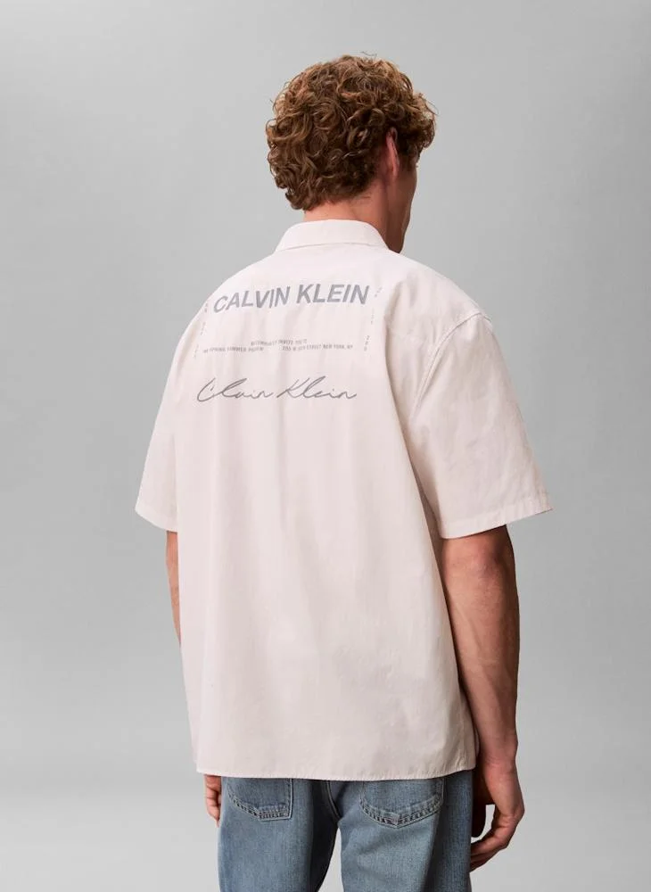 Calvin Klein Jeans Solid Poplin Boxy Relaxed Shirt